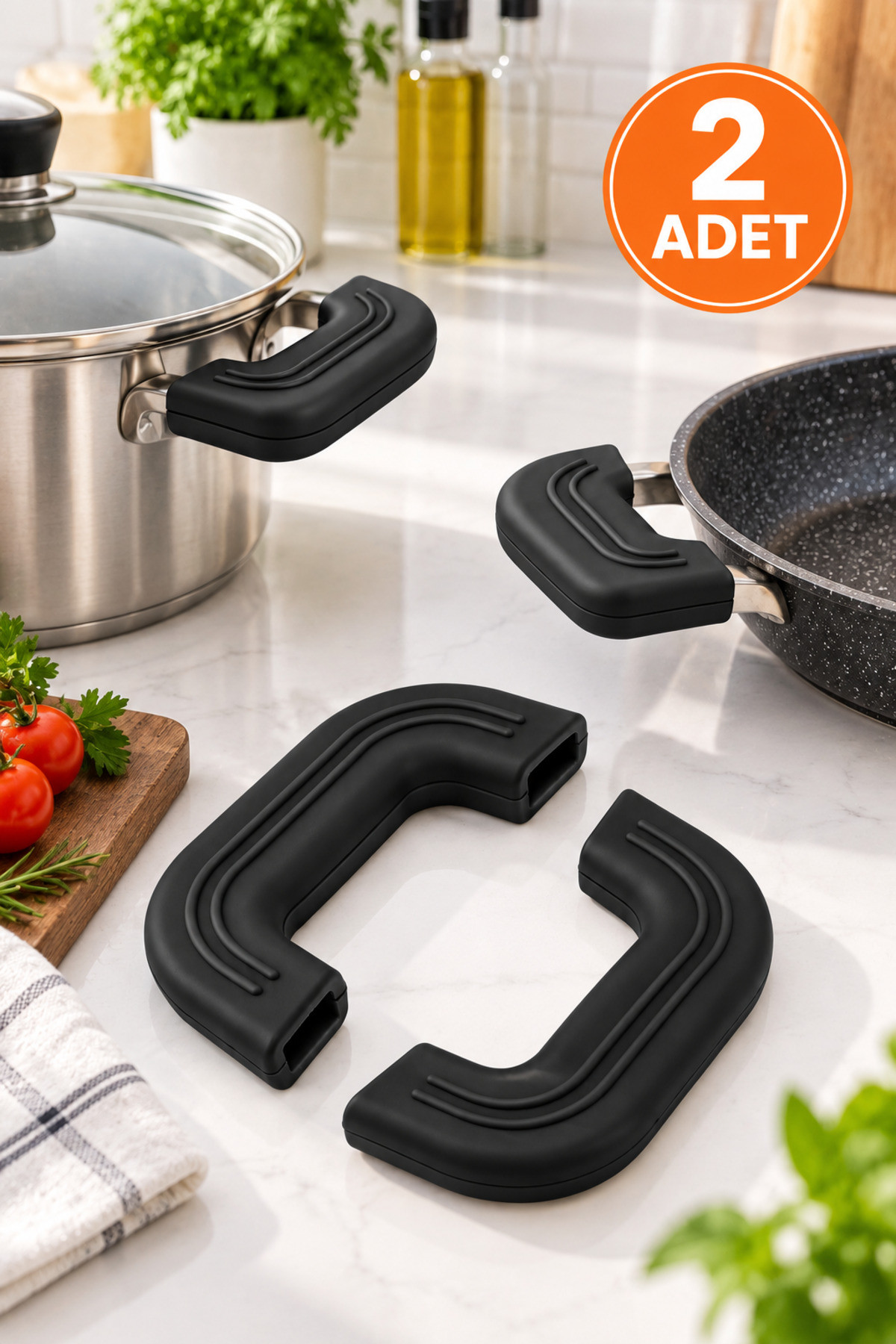 Silikon Tencere Kulp Kılıfı 2li