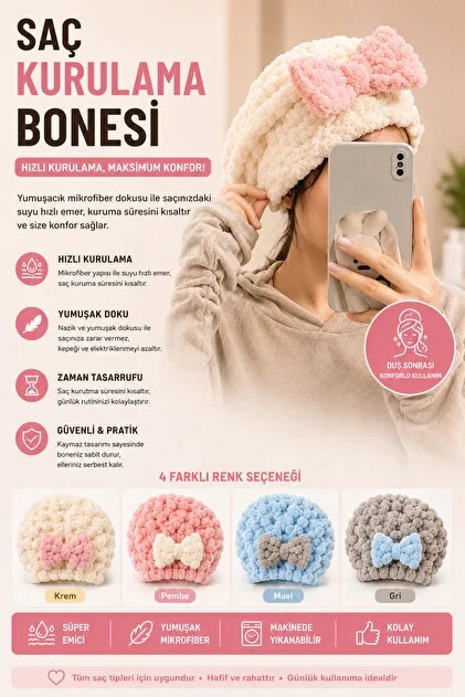 Duş Bone Havlusu